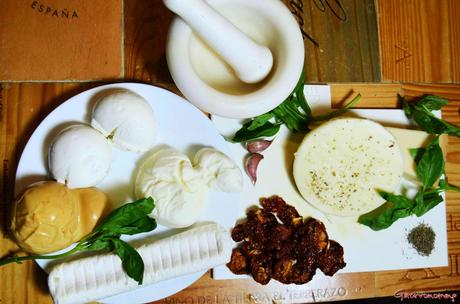 Pizza blanca 6 quesos