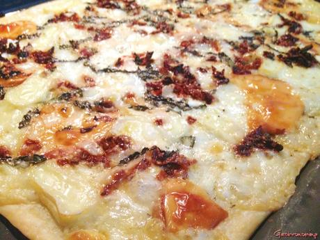 Pizza blanca 6 quesos