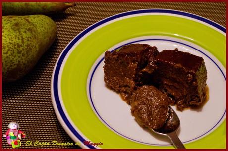 FLAN DE PERA Y CHOCOLATE