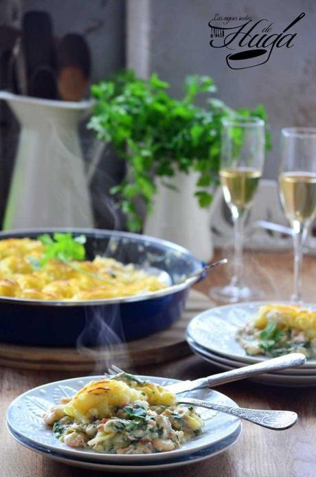 pastel de pescado o fish pie plato
