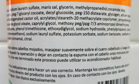 Champú con extracto de cebolla 