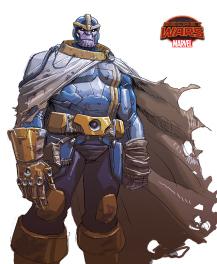 INFINITY GAUNTLET #1, Thanos lucha en Warzones contra el Cuerpo Nova.