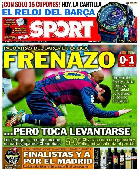 Portadas de la prensa catalana