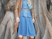Falda capa vaquera, outfit. Tendencia 2015