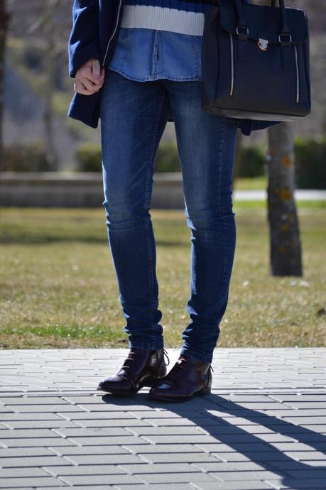 Total denim + suéter Total denim + suéter