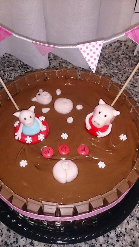 TARTA PEPA PIG EN EL LODO PARA NOA!!!!