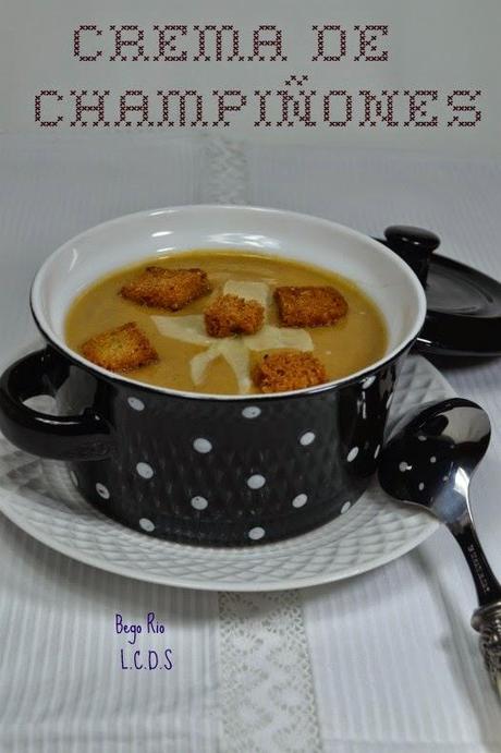 Crema de champiñones