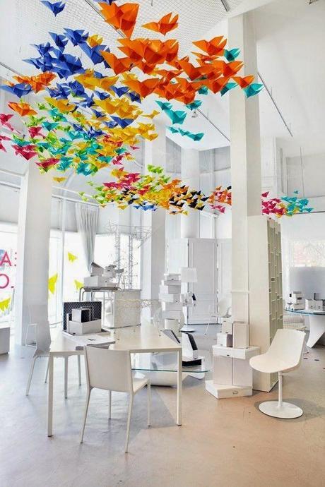 Tendencia 2015, decorar paredes con origami