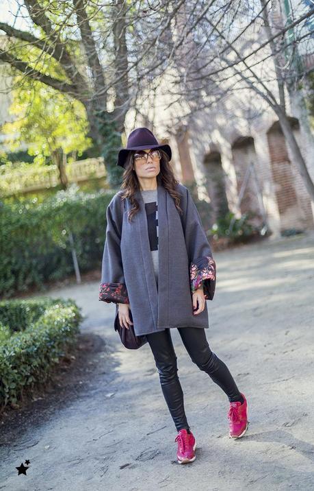 street style barbara crespo khemeia kimono reversible hakei sneakers marc by marc jacobs bag fashion blogger outfit blog de moda