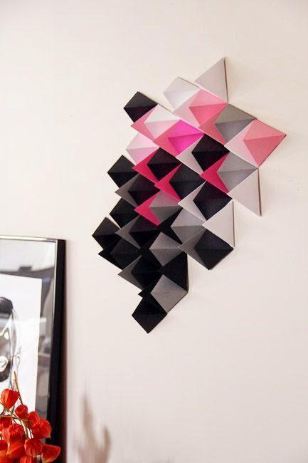 Tendencia 2015, decorar paredes con origami