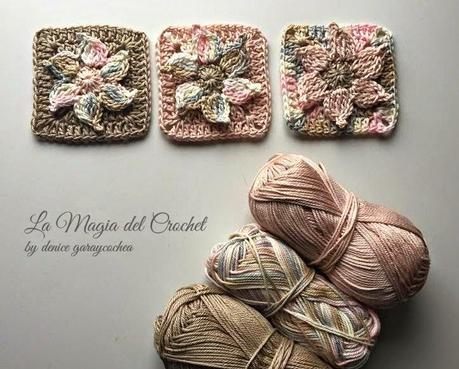 Granny Flor en 3D en crochet