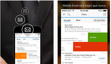 Nueva App Outlook: iniciar sesion desde i OS