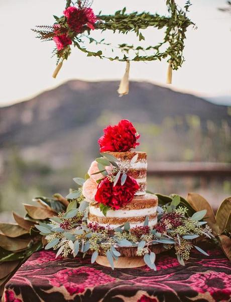 pastel de boda naked cake