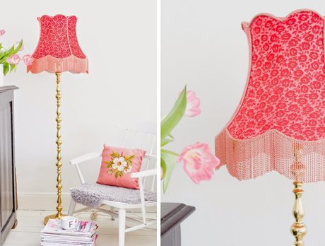 Decorando con lámparas de tulipas de tela + DIY