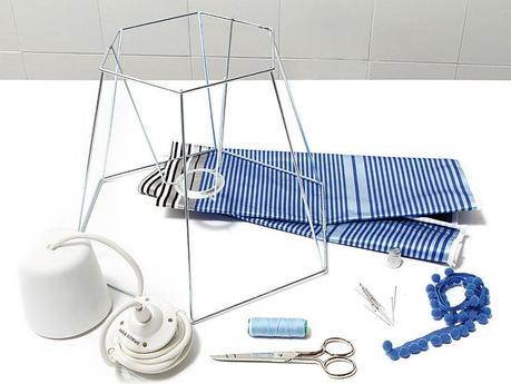 Decorando con lámparas de tulipas de tela + DIY