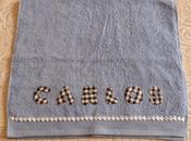 Toalla decorada patchwork nombre carlos