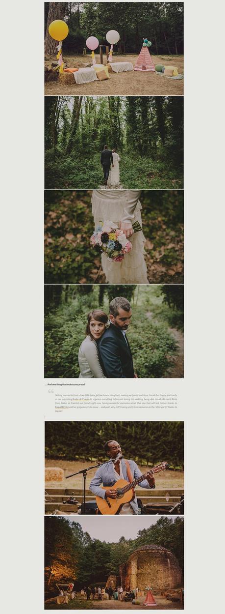 Featured on You May Franch Kiss the Bride! boda en el bosque en Barcelona www.bodasdecuento.com