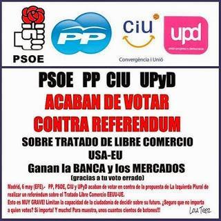 Las CCP del estado español se suman a las denuncias europeas del “perverso, obscurantista y capitalista” TTIP que sólo IU, EQUO y PODEMOS censuran.