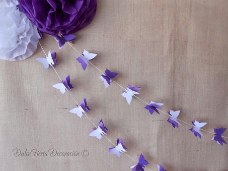 DIY Pompones de papel y guirnaldas Mariposas