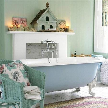 Estilo shabby chic al cuarto de baño