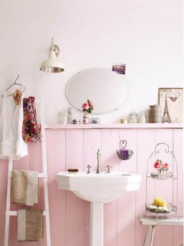 Estilo shabby chic al cuarto de baño