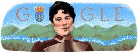 Doodle por el aniversario de Rosalía de Castro