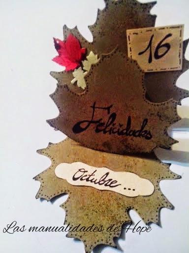 Tarjeta otoñal de scrabook