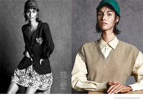 Manon Leloup luce gorras para Stylist Magazine
