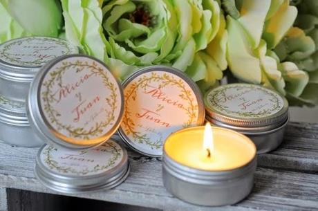 Velas perfumadas para tus invitados de boda
