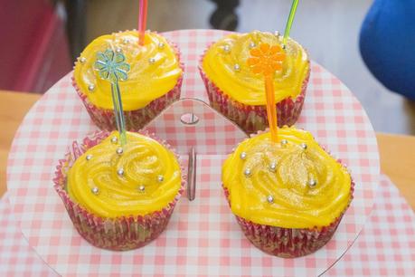 Cupcakes campanilla de pera, nutella y limón