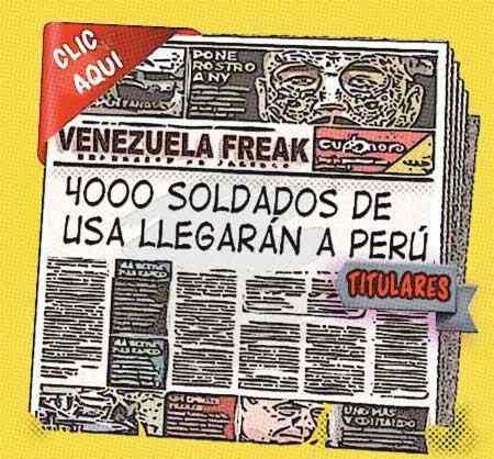 Front pages tipo cómic - soldados de EEUU llegan a Perú