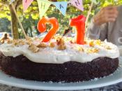 Tarta falsa chocolate crema coco azúcar harina para hermana