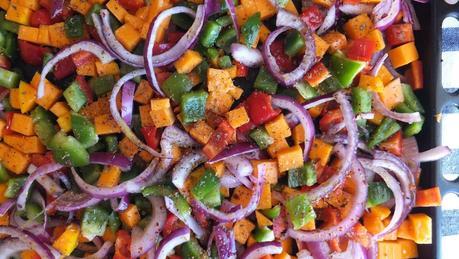 Quinoa a lo Kandinski con verduras asadas y granada Quinoa a lo Kandinski con verduras asadas y granada