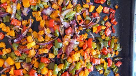 Quinoa a lo Kandinski con verduras asadas y granada Quinoa a lo Kandinski con verduras asadas y granada