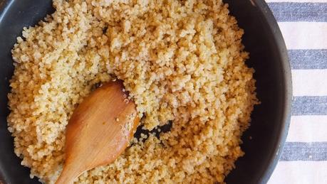 Quinoa a lo Kandinski con verduras asadas y granada Quinoa a lo Kandinski con verduras asadas y granada