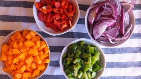 Quinoa a lo Kandinski con verduras asadas y granada Quinoa a lo Kandinski con verduras asadas y granada