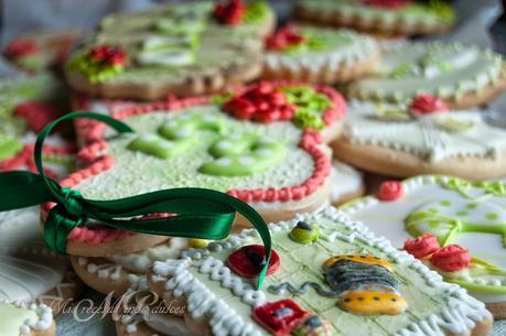 GALLETAS CUMPLE DE OLGA Y EFECTO MADERA Y LADRILLO