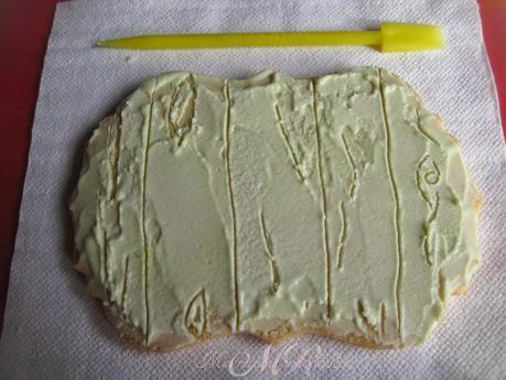 GALLETAS CUMPLE DE OLGA Y EFECTO MADERA Y LADRILLO