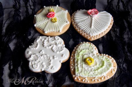 GALLETAS CUMPLE DE OLGA Y EFECTO MADERA Y LADRILLO