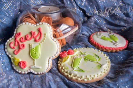 GALLETAS CUMPLE DE OLGA Y EFECTO MADERA Y LADRILLO