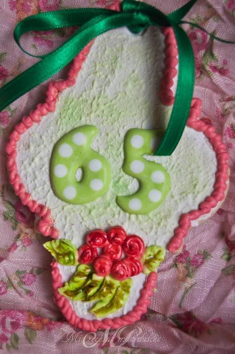 GALLETAS CUMPLE DE OLGA Y EFECTO MADERA Y LADRILLO