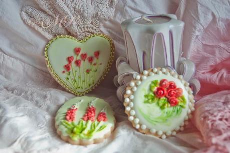 GALLETAS CUMPLE DE OLGA Y EFECTO MADERA Y LADRILLO