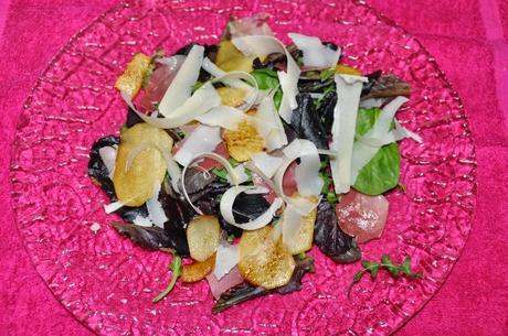 Ensalada Italiana Con Vinagreta De Miel Y Pistachos