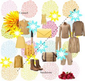 Colores Custard y Sandstone