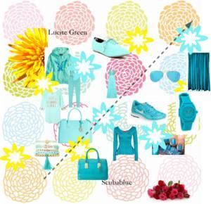 Colores Lucite Green y Scuba Blue