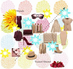 Colores Marsala y Toasted Almond