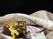 Tarta brownie crema naranja