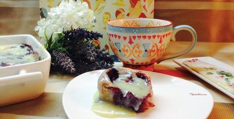 Pastel de hojaldre con frutos rojos y chocolate blanco