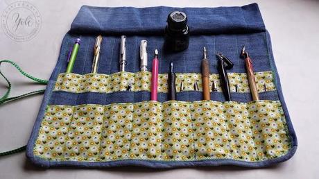 Portaplumas para caligrafía.