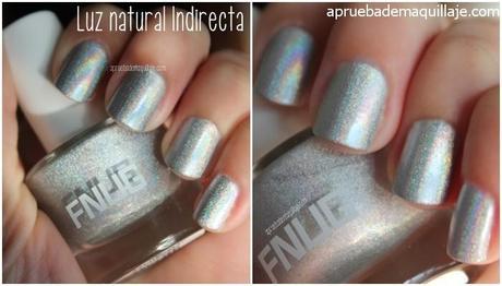 Esmalte holográfico Psychedelic de FNUG Swatch 9 del esmalte de uñas holográfico Psychedelic de FNUG
